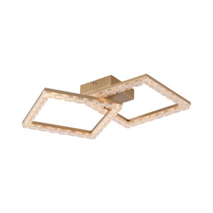 JUST LIGHT. 14732-60 - Candeeiro de tecto LED GLITRA LED/17,5W/230V 37,6x37,6 cm dourado