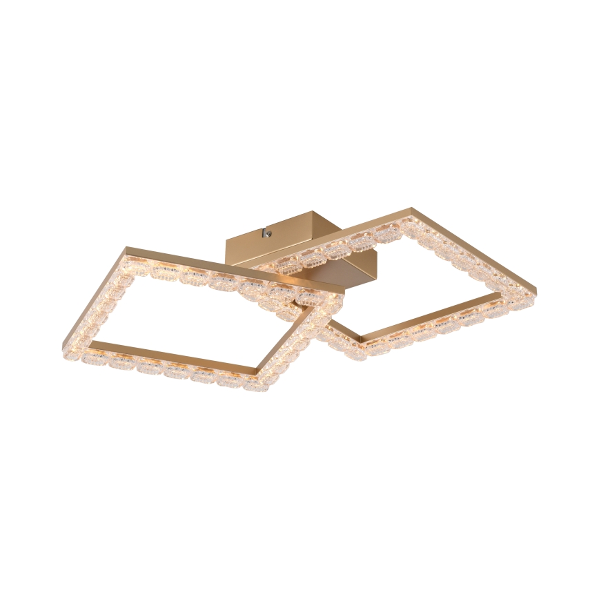 JUST LIGHT. 14732-60 - Candeeiro de tecto LED GLITRA LED/17,5W/230V 37,6x37,6 cm dourado