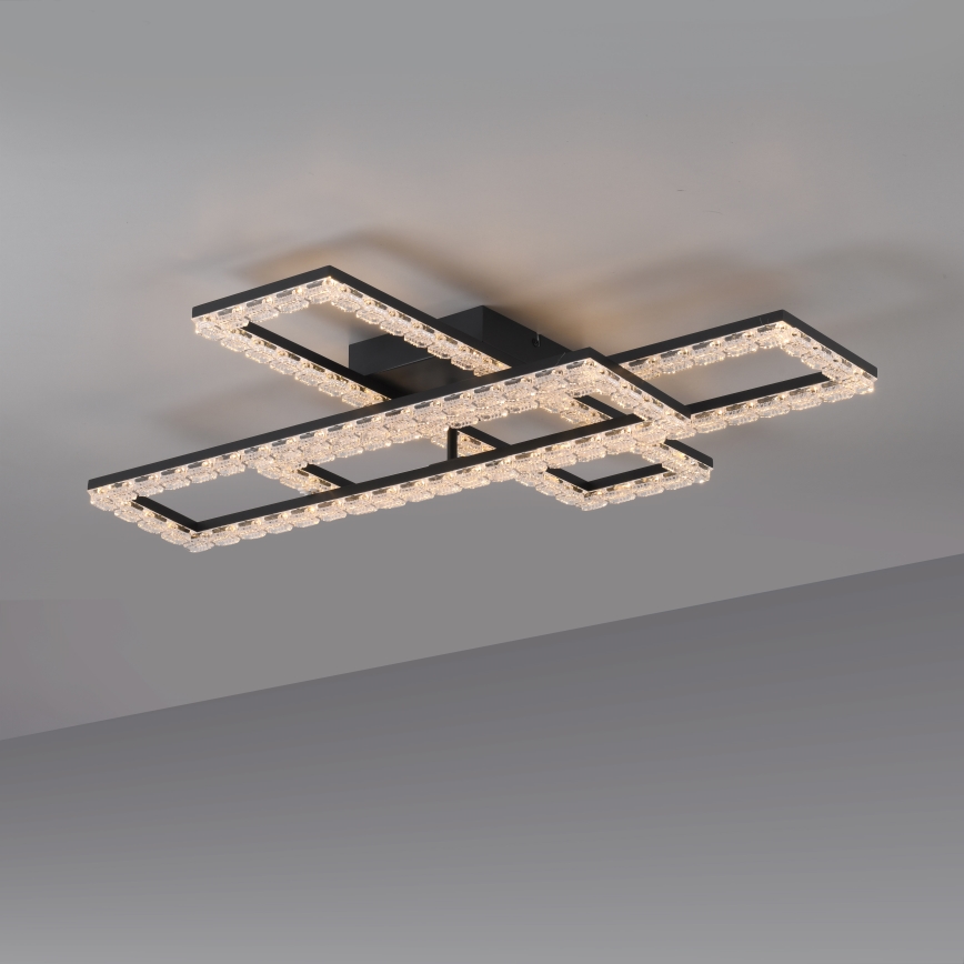 JUST LIGHT. 14733-18 - Candeeiro de teto LED GLITRA LED/35W/230V 57x72 cm preto
