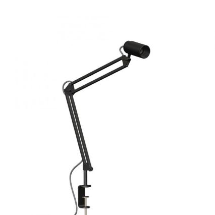 JUST LIGHT. 14773-18 - Candeeiro de mesa com clipe TURN ME 1xE27/60W/230V preto