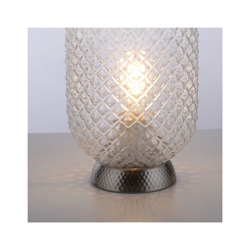 JUST LIGHT. 14906-55 - Candeeiro de mesa REISHI 1xE27/40W/230V cromado mate