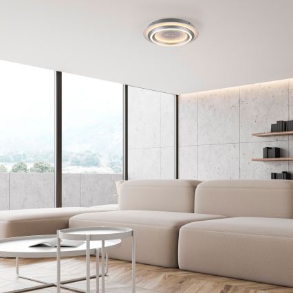 JUST LIGHT. 15089-21 - Luminária de teto LED CICHIO LED/36W/230V Ø 40 cm cromado fosco