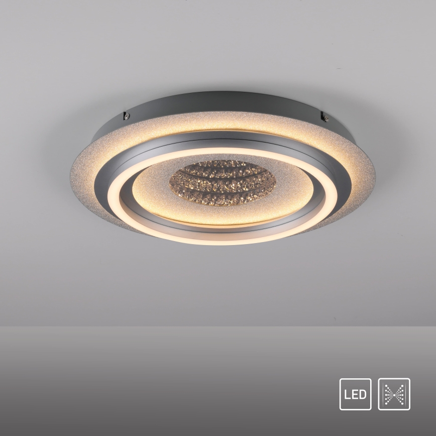 JUST LIGHT. 15089-21 - Luminária de teto LED CICHIO LED/36W/230V Ø 40 cm cromado fosco
