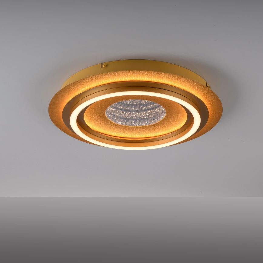 JUST LIGHT. 15089-60 - Candeeiro de tecto LED CICHIO LED/36W/230V diâm. 40 cm dourado