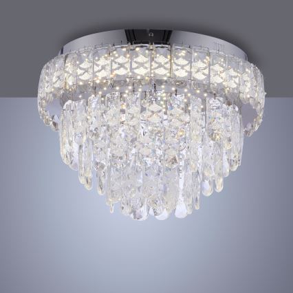 JUST LIGHT. 15092-17 - Candeeiro de teto LED KULUNKA LED/33W/230V Ø 38 cm cromado brilhante