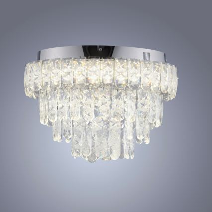 JUST LIGHT. 15092-17 - Candeeiro de teto LED KULUNKA LED/33W/230V Ø 38 cm cromado brilhante