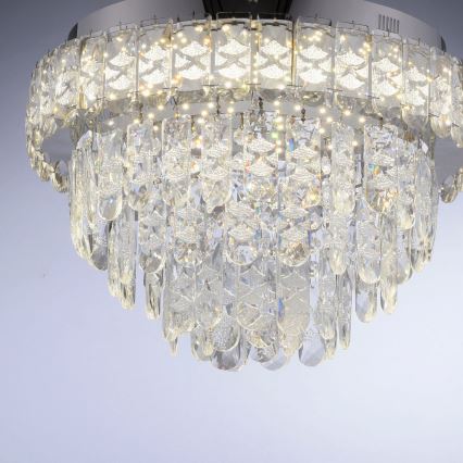JUST LIGHT. 15092-17 - Candeeiro de teto LED KULUNKA LED/33W/230V Ø 38 cm cromado brilhante