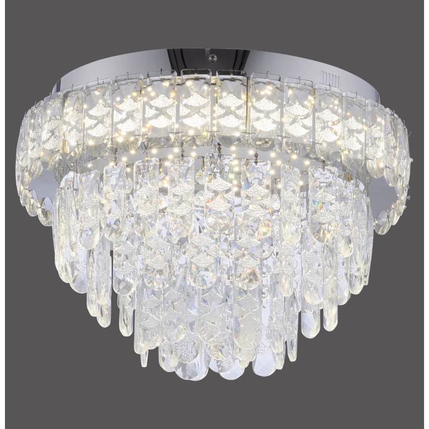 JUST LIGHT. 15092-17 - Candeeiro de teto LED KULUNKA LED/33W/230V Ø 38 cm cromado brilhante
