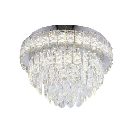 JUST LIGHT. 15092-17 - Candeeiro de teto LED KULUNKA LED/33W/230V Ø 38 cm cromado brilhante