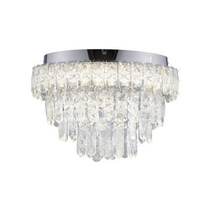 JUST LIGHT. 15092-17 - Candeeiro de teto LED KULUNKA LED/33W/230V Ø 38 cm cromado brilhante