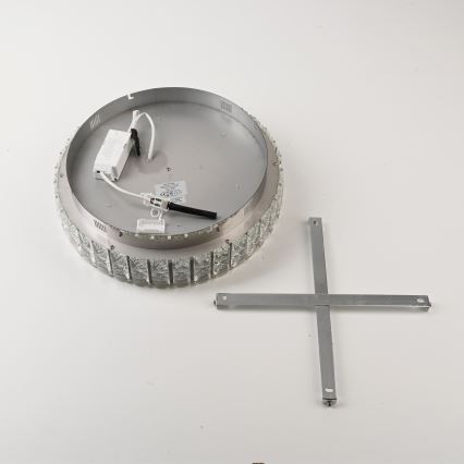 JUST LIGHT. 15092-17 - Candeeiro de teto LED KULUNKA LED/33W/230V Ø 38 cm cromado brilhante
