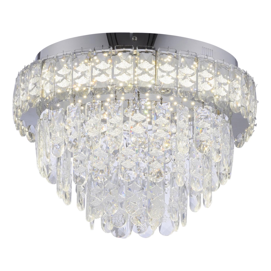 JUST LIGHT. 15092-17 - Candeeiro de teto LED KULUNKA LED/33W/230V Ø 38 cm cromado brilhante