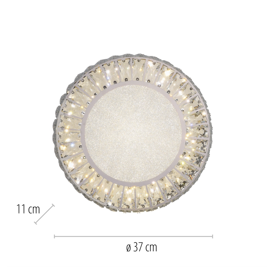 JUST LIGHT. 15221-17 - Candeeiro de teto LED KULUNKA LED/32W/230V Ø 37 cm cromado polido