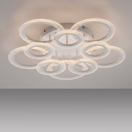 JUST LIGHT. 15268-16 - Candeeiro de teto LED CRYSTALLO LED/48,5W/230V Ø 68,6 cm branco