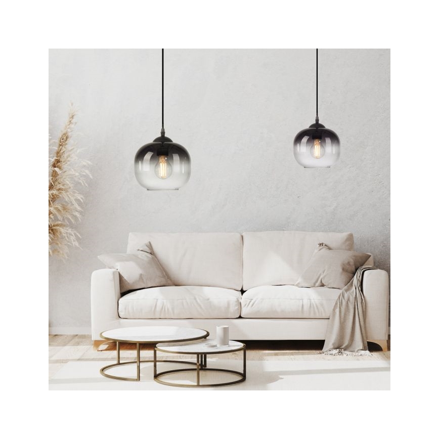 JUST LIGHT. 15420-18 - Candeeiro suspenso ZEA 1xE27/25W/230V preto