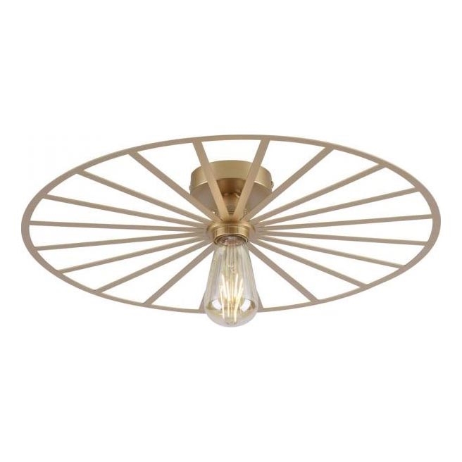 JUST LIGHT. 15636-60 - Iluminação de teto SPIKE 1xE27/40W/230V diâmetro 50 cm latão