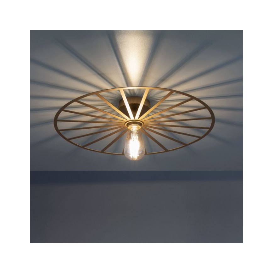 JUST LIGHT. 15636-60 - Iluminação de teto SPIKE 1xE27/40W/230V diâmetro 50 cm latão