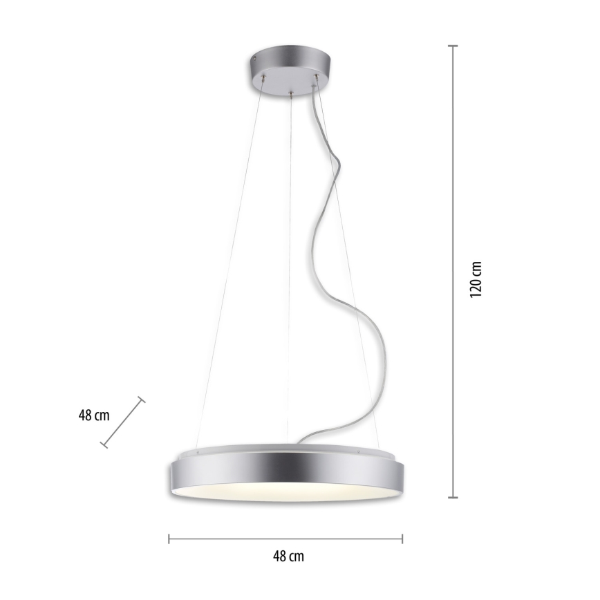 JUST LIGHT. 17075-21 - Candeeiro suspenso LED com regulação KETO ANIKA LED/26,5W/230V 2700-5000K + comando