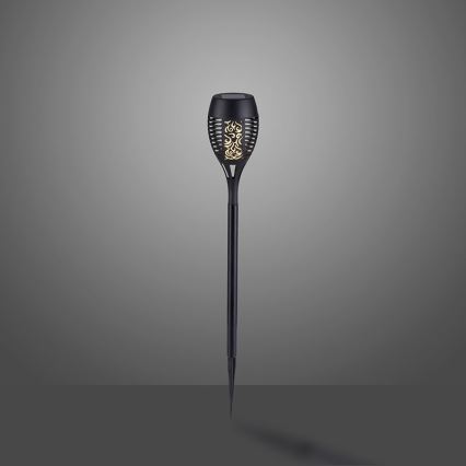 JUST LIGHT. 19106-18-3 - CONJUNTO 3x Luminária Solar LED FACKEL LED/0,24W/1,2V 200 mAh IP44 preta