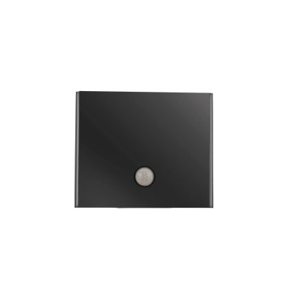 JUST LIGHT. 19471-18 - Luminária de parede LED para exterior com sensor AMIN 2xLED/1,25W/3,7V 4400mAh IP44 preta