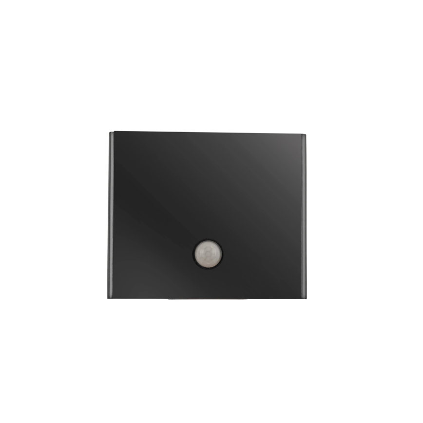 JUST LIGHT. 19471-18 - Luminária de parede LED para exterior com sensor AMIN 2xLED/1,25W/3,7V 4400mAh IP44 preta