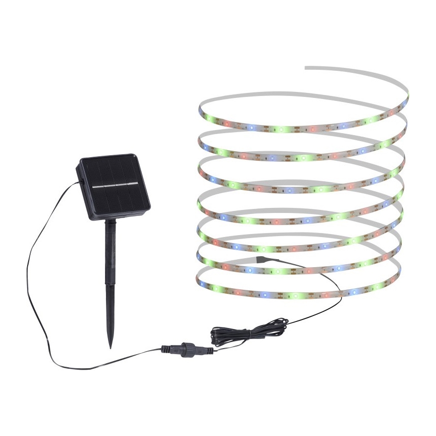 JUST LIGHT. 19971-18 - Fita LED solar RGB TEANIA LED/3,7V 5 m 1200 mAh IP44 preta