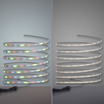 JUST LIGHT. 19971-18 - Fita LED solar RGB TEANIA LED/3,7V 5 m 1200 mAh IP44 preta