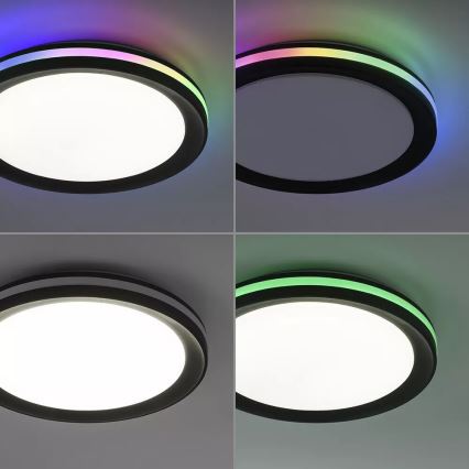 JUST LIGHT. 7509018 - Luminária de teto LED RGBW dimável GANGES LED/24W/230V 2700-5000K + comando à distância