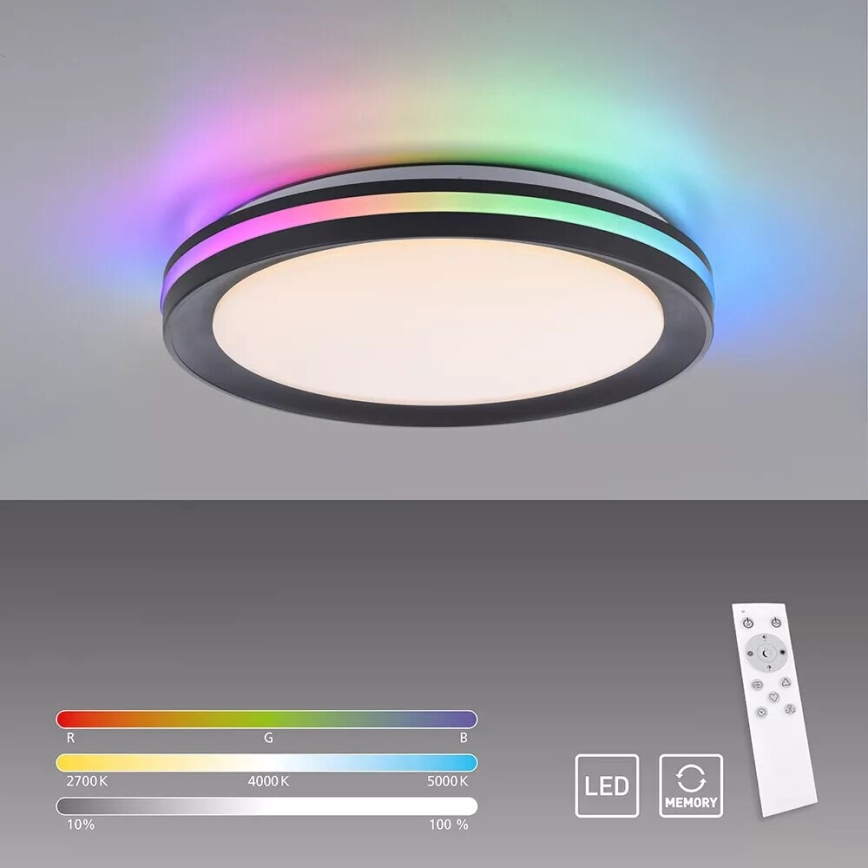 JUST LIGHT. 7509018 - Luminária de teto LED RGBW dimável GANGES LED/24W/230V 2700-5000K + comando à distância