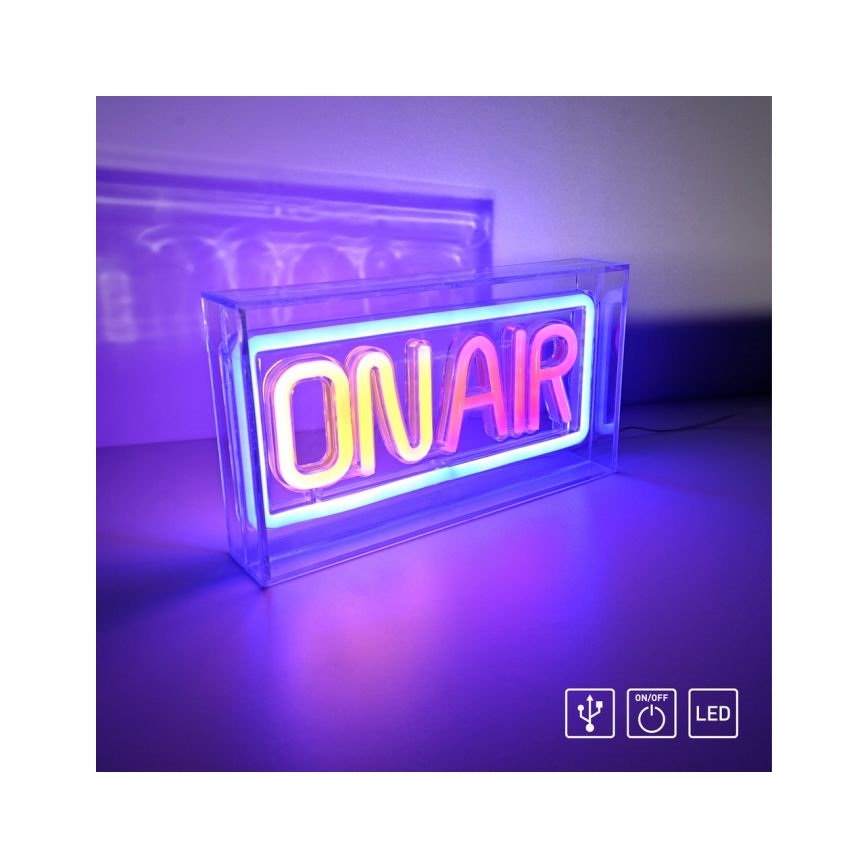 JUST LIGHT. 85013-70 - Decoração de mesa LED NEON LED/4W/5V On Air