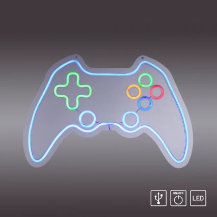 JUST LIGHT. 85022-70 - Decoração de parede LED com néons NEON 1xLED/6,5W/5V gamer