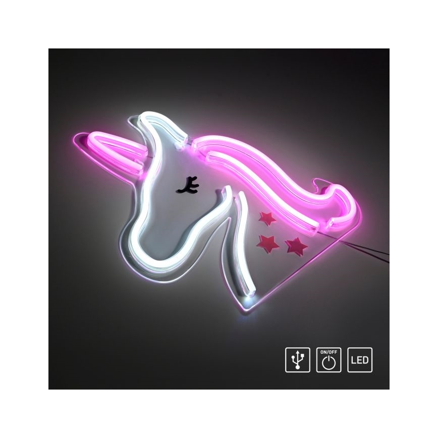 JUST LIGHT. 85025-70 - Decoração de parede LED com néons NEON LED/6,5W/5V unicórnio