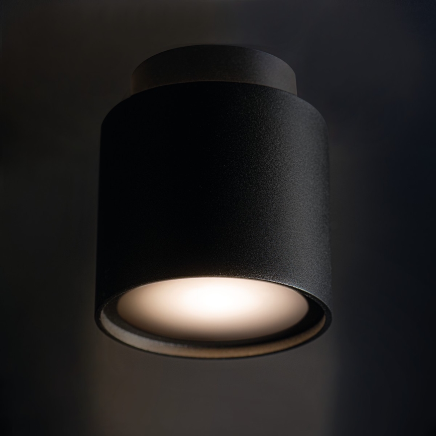 Foco de teto LED SONOR 1xGU10/10W/230V + LED/4W preto