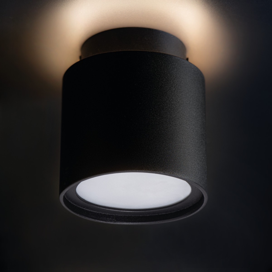 Foco de teto LED SONOR 1xGU10/10W/230V + LED/4W preto