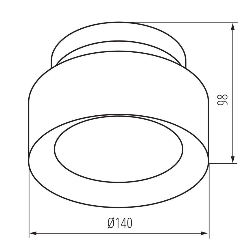 Spot LED SONOR LED/12W/230V 3000/4000/5700K + LED/1,5W 2200K Ø 14 cm branco