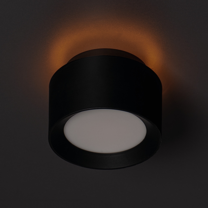 Spot LED SONOR LED/12W/230V 3000/4000/5700K + LED/1,5W 2200K, diâmetro 14 cm, preto
