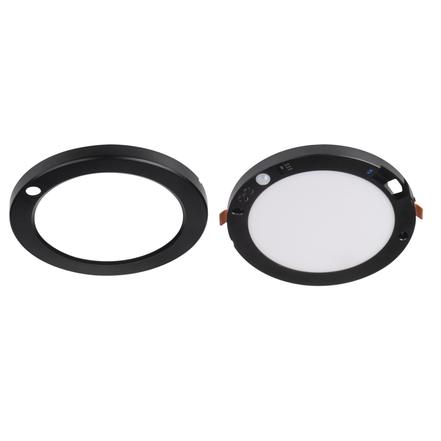 Luminária de teto/painel LED com sensor de movimento 2 em 1 ERGA LED/17W/230V 3000/4000/6500K preta