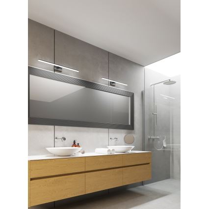 Iluminação LED para espelho de banheiro ASTEN LED/12W/230V IP44 preta