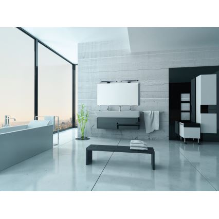 Iluminação LED para espelho de banheiro ASTEN LED/12W/230V IP44 preta