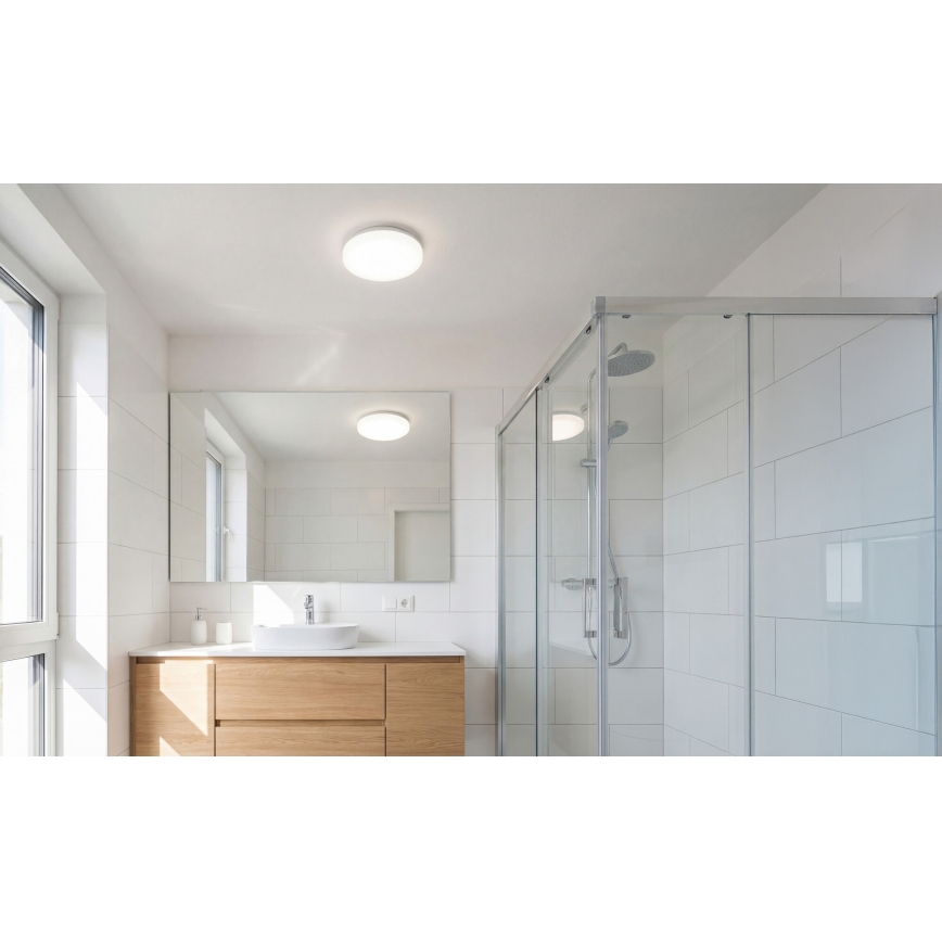 Plafon LED VARSO com sensor de movimento e sensor de crepúsculo LED/22/30W/230V 3000/4000/6500K Ø 33 cm IP54