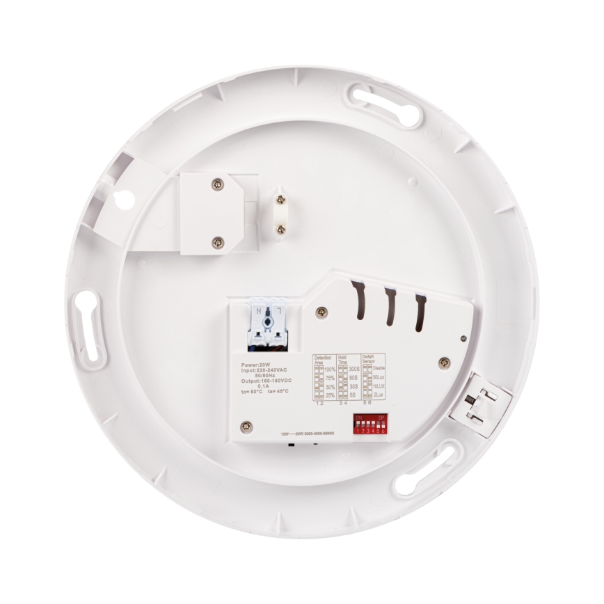 Plafon LED VARSO com sensor de movimento e sensor de crepúsculo LED/22/30W/230V 3000/4000/6500K Ø 33 cm IP54
