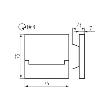 Luminária de parede LED para escadas SABIK LED/0,8W/12V 4000K