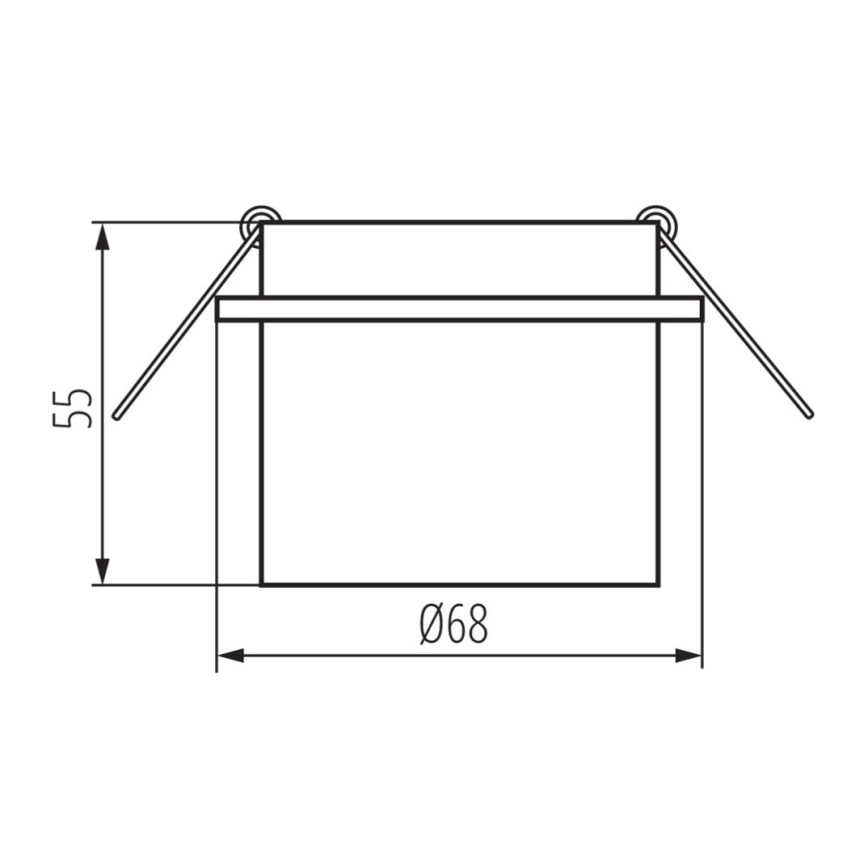 Foco de encastrar SPAG GU10/35W preto/dourado