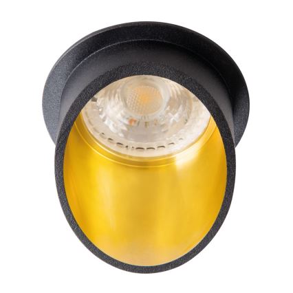 Foco de encastrar SPAG GU10/35W preto/dourado