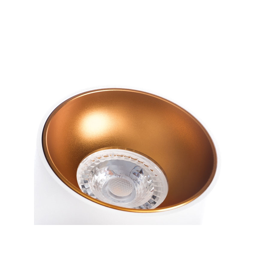 Foco RITI 1xGU10/10W/230V branco/dourada