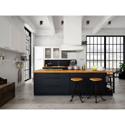 Foco RITI 1xGU10/10W/230V preto/dourada