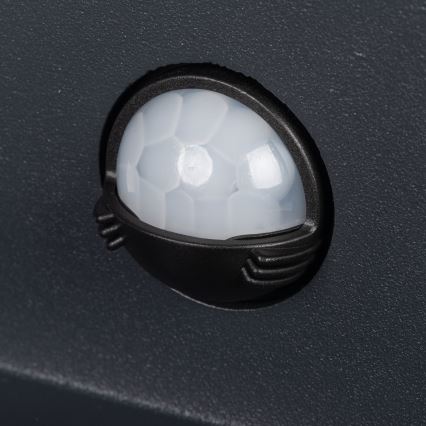 Candeeiro de parede LED para exterior com sensor de movimento e crepúsculo REKA LED/7W/230V IP54 antracite quadrado