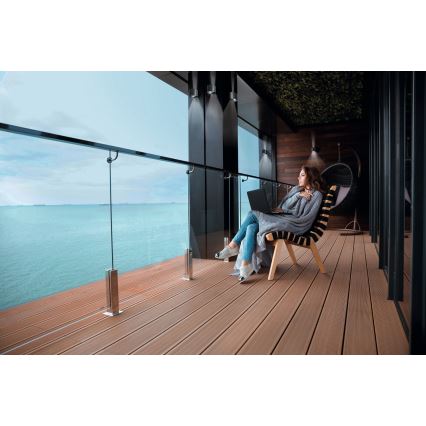 Candeeiro de parede exterior REKA LED com sensor de movimento e crepúsculo, 7W, 230V, IP54, antracite, redondo