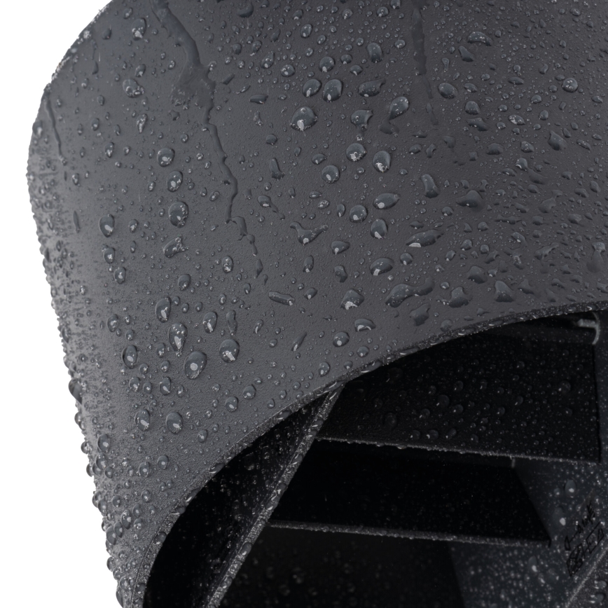 Candeeiro de parede exterior REKA LED com sensor de movimento e crepúsculo, 7W, 230V, IP54, antracite, redondo