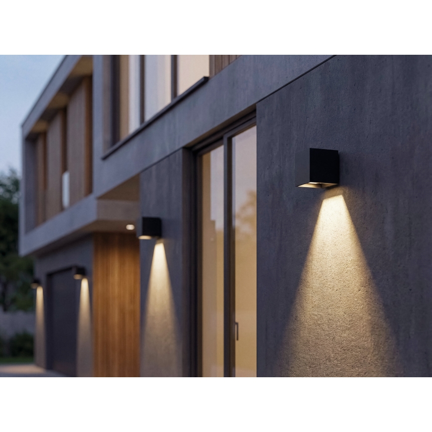 Luminária de parede solar LED com sensor REKA LED/3W/3,7V 1800 mAh 3000/4000/6500K IP65 antracite